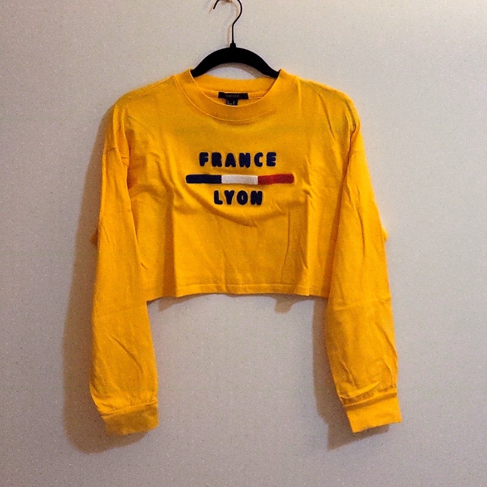 Yellow crop top